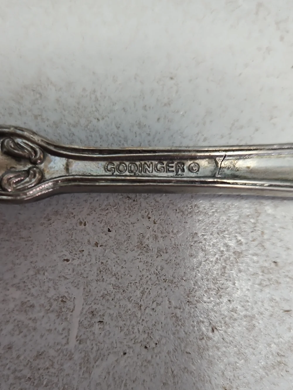 Vintage Godinger Silver Plated Serving Spoon & Fork & 8 Tablespoons